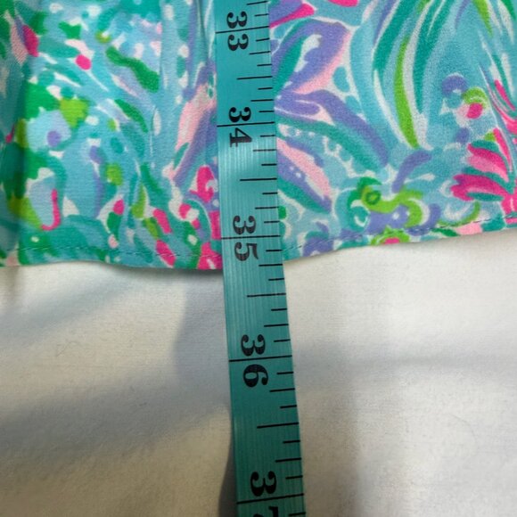 Lilly Pulitzer Gabriel Dress 4 Amalfi Blue Best Fishes Tiered EUC - Picture 11 of 11